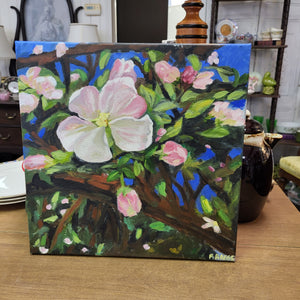 Artwork - "Ephemeral Petals" by Faith Boggs, Cherry Blossom Painting