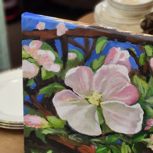 Artwork - "Ephemeral Petals" by Faith Boggs, Cherry Blossom Painting
