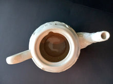 Load image into Gallery viewer, A Perfect Occasion Teapot with Lid, 64 oz Ceramic Cream Embossed Pattern