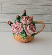 Load image into Gallery viewer, Basket of Pink Roses Ceramic Teapot by Asia Master Group