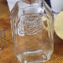 Load image into Gallery viewer, Clear Glass Schenley Decanter, Mid Century Embossed Vintage Bottle