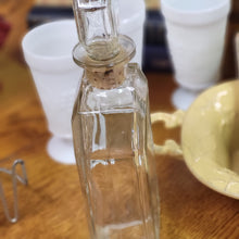 Load image into Gallery viewer, Clear Glass Schenley Decanter, Mid Century Embossed Vintage Bottle