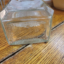 Load image into Gallery viewer, Clear Glass Schenley Decanter, Mid Century Embossed Vintage Bottle