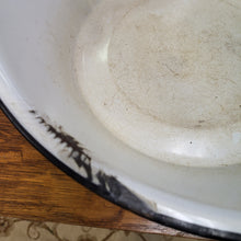 Load image into Gallery viewer, Porcelain/Enamelware 1930/40&#39;s White and Black Wash Tub with Handles