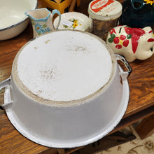 Load image into Gallery viewer, Porcelain/Enamelware 1930/40&#39;s White and Black Wash Tub with Handles