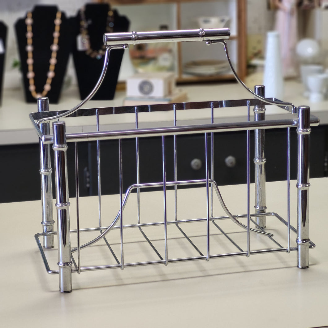 Metal MCM Magazine Caddy Faux Bamboo