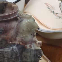 Load image into Gallery viewer, Myan Influenced Soapstone Carved Rooster/Chicken