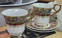 Load image into Gallery viewer, Vintage Royal Sealey Courting Couple Gold Gilt Trim Cup and Saucer - Sold Separately