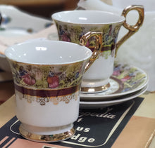 Load image into Gallery viewer, Vintage Royal Sealey Courting Couple Gold Gilt Trim Cup and Saucer - Sold Separately