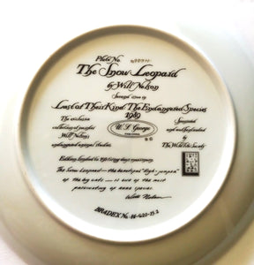 The Snow Leopard Plate by Will Nelson - Last of Their Kind: The Endangered Species Plate No. 698514