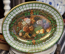 Load image into Gallery viewer, Daher Vintage Tin Oval Platter of Victorian Floral/Fruit Design Made in England