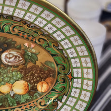 Load image into Gallery viewer, Daher Vintage Tin Oval Platter of Victorian Floral/Fruit Design Made in England