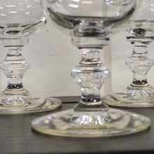 Load image into Gallery viewer, Vintage Platinum Rim Water Goblets by Libbey Glass Co. 8000-3, Platinum Band Cocktail Glasses, Footed Parfait Glasses
