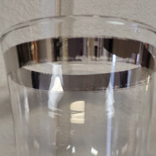 Load image into Gallery viewer, Vintage Platinum Rim Water Goblets by Libbey Glass Co. 8000-3, Platinum Band Cocktail Glasses, Footed Parfait Glasses