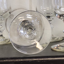 Load image into Gallery viewer, Vintage Platinum Rim Water Goblets by Libbey Glass Co. 8000-3, Platinum Band Cocktail Glasses, Footed Parfait Glasses