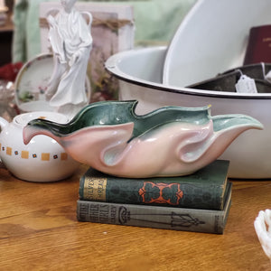 Vintage Hull Pottery Leaf Bowl USA 78, 1950's MCM Decorative Art Planter Pottery