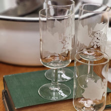 Load image into Gallery viewer, Vintage Grape Vine Etched Stemware - Set of 4