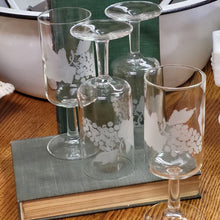 Load image into Gallery viewer, Vintage Grape Vine Etched Stemware - Set of 4