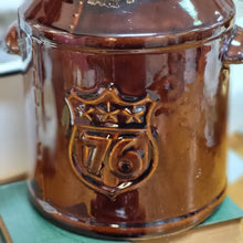 Load image into Gallery viewer, McCoy Brown Drip Glaze Cookie Jar, Commemorative Bicentennial Milk Can Shaped Jar