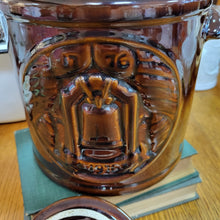 Load image into Gallery viewer, McCoy Brown Drip Glaze Cookie Jar, Commemorative Bicentennial Milk Can Shaped Jar
