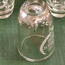 Load image into Gallery viewer, Rare Vintage Barcadi Rum 100th Anniversary Shot Glass etched set of 3