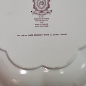 Vintage Daher Tin Bowl, Art Nouveau Style Designed Tin - "At the River"