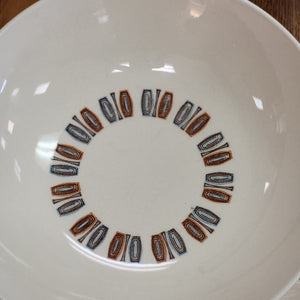 Vintage Colorcraft Taylor Smith Taylor Serving Bowl Java Key Blue, White and Rust Color - Sold Separately