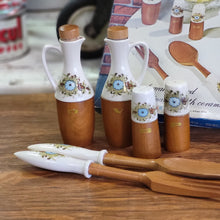 Load image into Gallery viewer, MCM Wood and Porcelain Salad Set in Original Box
