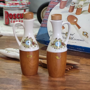 MCM Wood and Porcelain Salad Set in Original Box