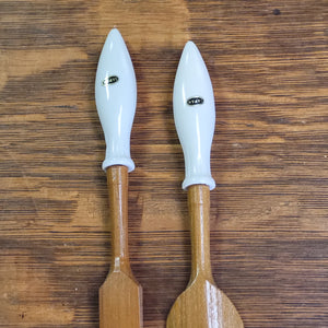 MCM Wood and Porcelain Salad Set in Original Box