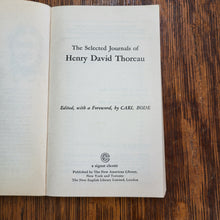 Load image into Gallery viewer, Vintage Book - Selected Journals of Henry David Thoreau, A Signet Classic Paperback