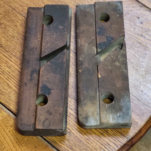 Pair of Antique Woodworking Plough, Plow, Groving Wood Plane