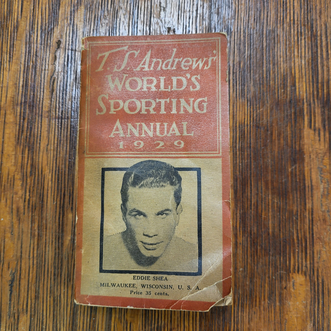 T.S. Andrews World's Sporting Annual 1929 - Eddie Shea on the Cover