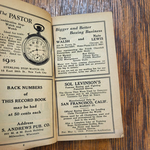 T.S. Andrews World's Sporting Annual 1929 - Eddie Shea on the Cover