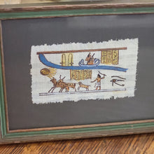 Load image into Gallery viewer, Vintage Hand Painted Papyrus Egyptian Drawing