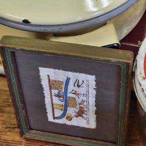 Vintage Hand Painted Papyrus Egyptian Drawing