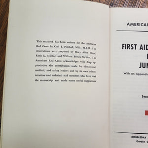 American Red Cross 1953 First Aid Textbook for Juniors