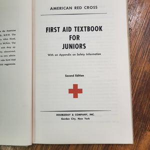 American Red Cross 1953 First Aid Textbook for Juniors