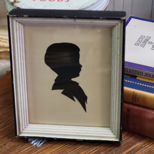 Vintage Cut and Paste Silhouette of a Child - Young Boy Retro Silhouette Portrait