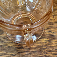 Load image into Gallery viewer, Vintage Pink Federal Glass Rose of Sharon Sugar Bowl
