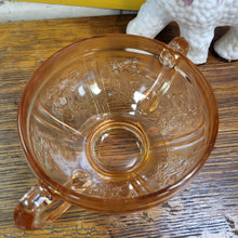 Load image into Gallery viewer, Vintage Pink Federal Glass Rose of Sharon Sugar Bowl