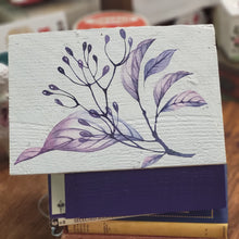 Load image into Gallery viewer, Hand Painted Classic Style Birdhouse, Purple and White Floral and Butterfly Design