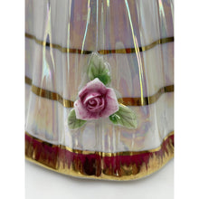 Load image into Gallery viewer, Vintage Porcelain Luster Girl Figurine, Ball Gown with Rose Details