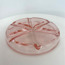 Load image into Gallery viewer, Vintage Handblown Pink Depression Glass Coasters, Set of 3 Pink Glass Trinket Ring Dishes