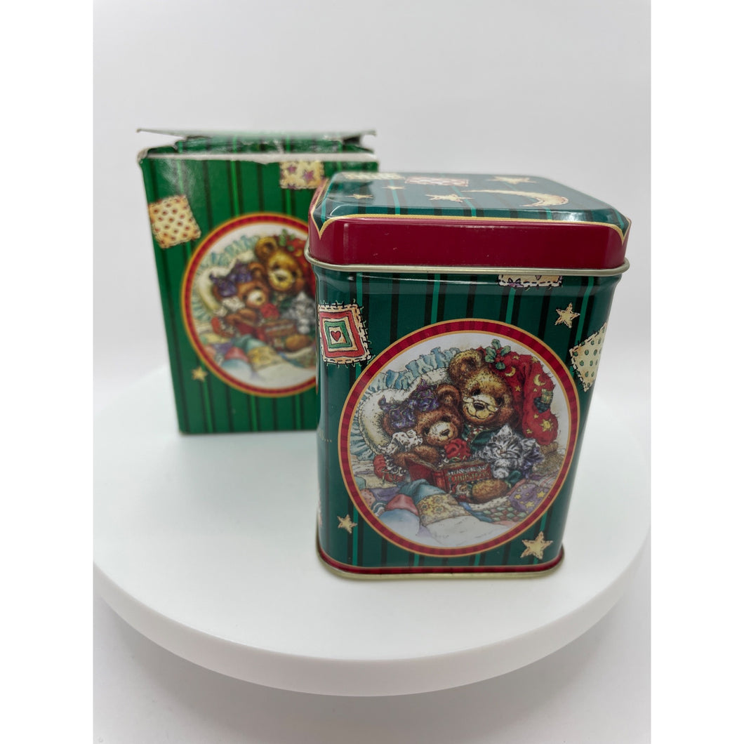 Vintage Giftco Wick N Tin Teddy Bear Bayberry Scent Candle