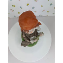 Load image into Gallery viewer, Capodimonte Porcelain Girl with Broom Figurine, Hand Painted Girl with Bonnet Sweeping