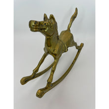 Load image into Gallery viewer, Vintage Solid Brass Rocking Horse Figurine