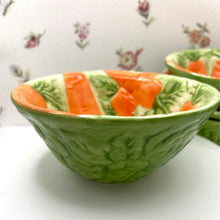 Load image into Gallery viewer, Springtime Serving Dessert/Berry Bowls with Carrot Motif, Easter Serving Decor