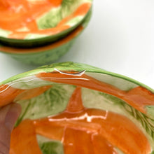 Load image into Gallery viewer, Springtime Serving Dessert/Berry Bowls with Carrot Motif, Easter Serving Decor