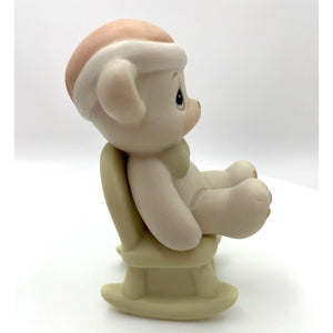 Precious Moments Santa Bear In a Rocking Chair, Samuel J. Butcher, Enesco #522856